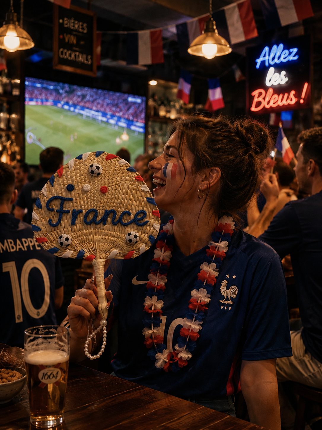 Handmade Rattan Fan – World Cup Edition