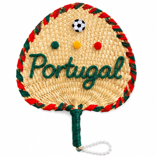 Handmade Rattan Fan – World Cup Edition